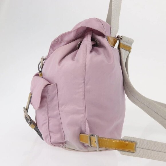PRADA Backpack Nylon Pink Silver Auth 152952 main image 11